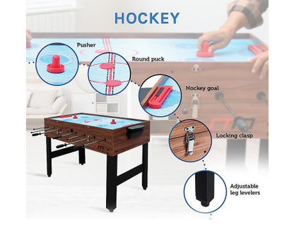 4FT 3-in-1 Games Foosball Soccer Hockey Pool Table