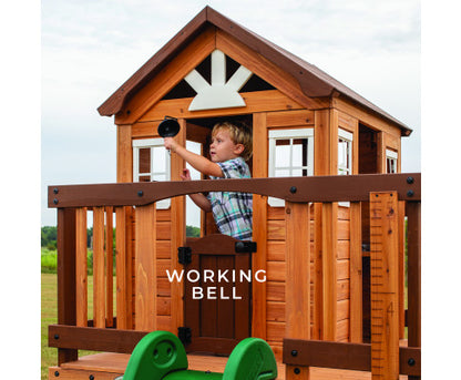 Backyard Discovery Echo Heights Cubby House with Slide