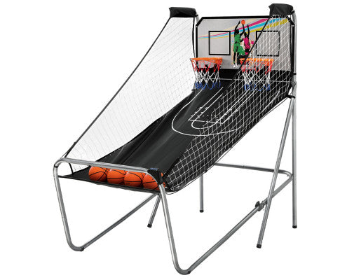 Basketball Arcade Game Electronic Scorer 8 Games Double Shoot Grey