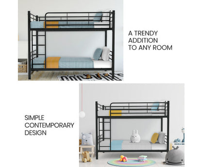 Kingston Slumber 2in1 Single Metal Bunk Bed Frame