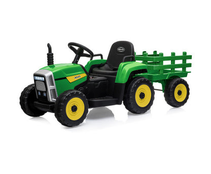 ROVO KIDS Electric Battery Operated Ride On Tractor Toy, Remote Control, Green and Yellow