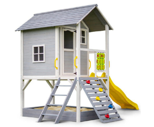 Rovo Kids Wooden Tower Cubby with Slide